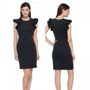 Tommy Hilfiger Women's Ruffle-Sleeve Sheath Dress